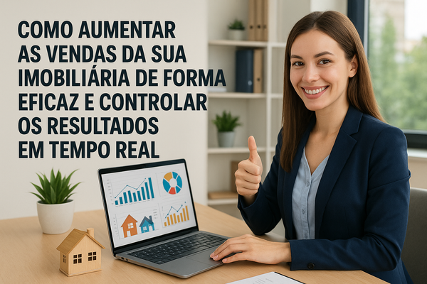 Como aumentar as vendas da minha imobiliária de forma eficaz e controlar os resultados em tempo real